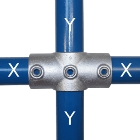 Konstrukční fitinka, spojka ocelových trubek pr. 42,4 mm | pr. 48,3 mm – průběžný kříž (středový) 119-C42/D48
